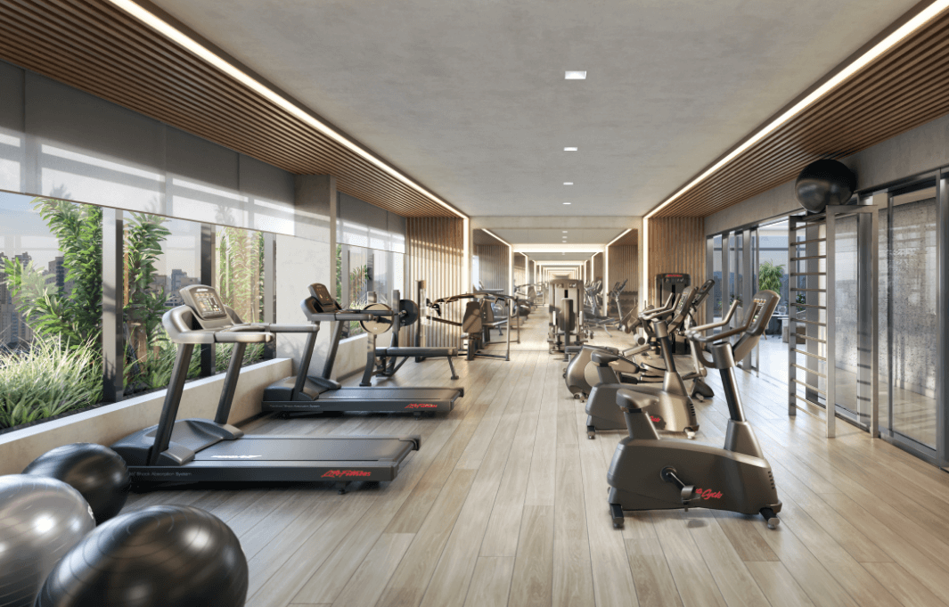 Perspectiva de fitness center